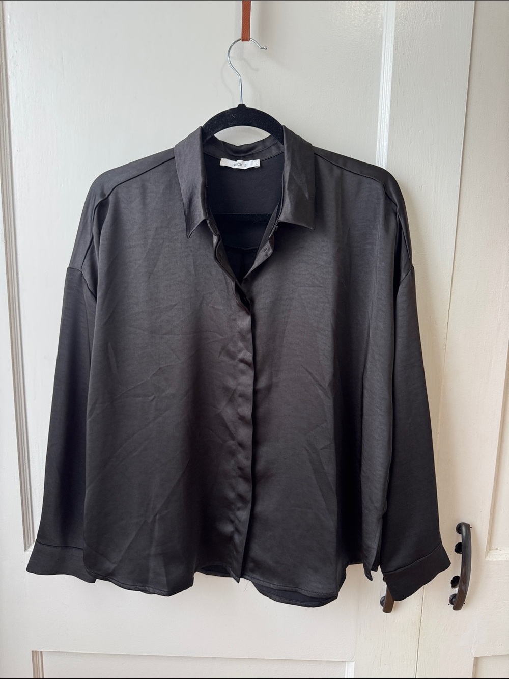 Ricki's Black Satin-Feel Blouse
